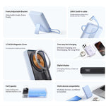 Xiaomi 10000mAh 7.5W Magnetic Power Bank Come with USB-C Cable Digital Display External Battery Power Supply with 2 Inputs & 2 Outputs Support PD2.0/3.0 QC2.0/3.0 PPS BC1.2 Apple2.4A Fast Charging for iPhone 17 17Pro 16 Pro Max 15 14 for Xiaomi 17pro