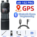 LinkMejor AR-152 PRO 10W GPS Walkie Talkie Long Range Bluetooth Programming 10W Tri-power Multi Band 12000mAh Tactical 1000CH Two Way Ham Radio