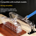 T-Shape Table Saw Guard Transparent ABS Cover 4-12 Inch Vacuum Connectable Woodworking Safety Dust Collection Shield