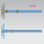 LinkMejor Hooked On Wood Line Master HD38 TrueMark Ruler HD38V Adjustable TrueMark Ruler Hadfield Steel Woodworking Scriber