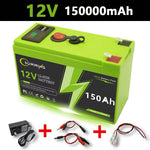 12V 60Ah/150Ah Battery Rechargeable Lithium Battery 4000 Cycles Built-in BMS Overcharge Protection Lightweight for Outdoor Solar System