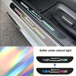 4pcs Car Anti Scratch Door Sill Protector Sticker Strip Car Threshold Protection Bumper Film Sticker for Car SUV Pickup Truck