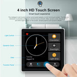 Tuya Smart Home Multiple Zigbee3.0 Control Panel 4-inch LCD Touch Screen 3 Gang Smart Switch APP Remote Control Zigbe Gateway Required