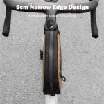 LinkMejor Portable Bike Tube Bag Waterproof Big Capacity Top Zipper Hook Loop Strap Installation Nylon Bicycle Frame Bag for MTB Outdoor Riding