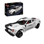 Mould King 13128S 1/10 Remote Controlled Hellcat Muscle Super Car Motorized MOC Building Blocks 1805pcs DIY Assembly Bricks Kit Support APP Controlled for Adult Children Birthday Gift