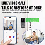 Tuya WiFi Smart Video Doorbell 1080P HD Camera 130° Wide Angle Night Vision Two-Way Audio Waterproof Indoor Chime Surveillance Camera with APP Remote for Home Security