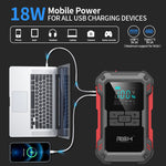 LinkMejor Car Battery Jump Starter with Air Compressor 3000A Car Battery Booster 150PSI Portable Power Pack Jump Box with LCD Display for Gas Diesel Engine Vehicles