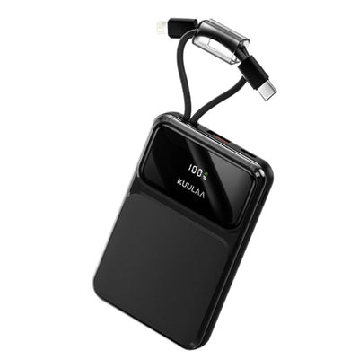 LinkMejor KL-YD105 22.5W 38.5Wh 10000mAh Poiwer Bank with LED Display Screen Come with USB-C&iP Retractable Cable External Battery Power Supply with 1 Input & 4 Outputs Fast Charging for iPhone 17 17 Pro Max 16 for SAMSUNG Galaxy S25 Ultra