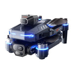 LinkMejor GT8 WiFi FPV with 4.9inch LCD Screen Controller HD Front Bottom Rear Three Camera Servo Gimbal 360° Obstacle Avoidance Brushless Foldable RC Drone Quadcopter RTF