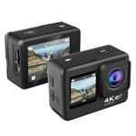 LinkMejor 4K WiFi Action Camera Photography Sports Camera Waterproof HD Dual Screen Wifi Remote Control Outdoor Shooting Cycling Skiing Underwater Camera