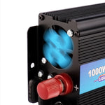 1000W Car Power Inverter 12V to 220V Converter DC to AC Inverter EU Plug Efficient Heat Dissipation for Outdoor Home Car