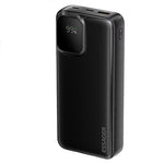 LinkMejor ES-D023 22.5W 37/74Wh 10000/20000mAh Digital Display Power Bank with 2 Integrated Cables External Battery Power Supply with 2 Inputs & 4 Outputs Support PD QC2.0/3.0 SCP FCP PPS AFC Fast Charging for iPhone 16 15 14 Pro Max for Huawei for SAMSUNG