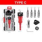 Countersink Drill Bit 3-in-1 Aluminum Alloy Body High Speed Steel Blades Adjustable 90 Degree Precision Universal Hex Shank for Wood Aluminum Craftsmanship Tools