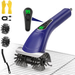 Tevorex Electric Double-Head BBQ Grill Cleaning Brush 500/600 RPM 2 High Speed Modes 2500mAh Long Battery Cordless Rechargeable Brush Cleaner for Kitchen Camping