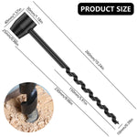 Hand Drill Carbon Steel Manual Auger Drill Portable Manual Survival Drill Bit Self-Tapping Survival Wood Punch Tool 4 Size Options Available