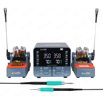 LinkMejor SD4 240W Dual Channel Digital Soldering Iron Station Professional Welding Rework Station with Fast Heating Compatible with 210 245 Handles