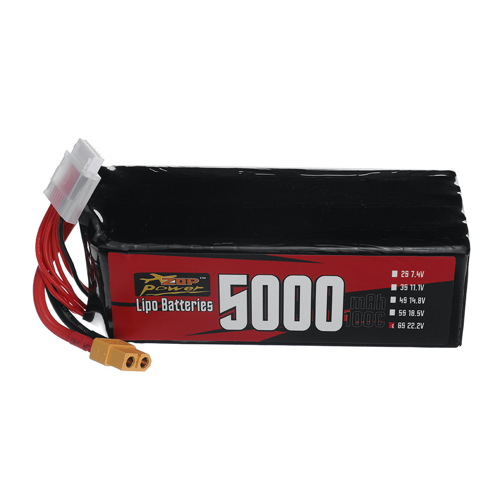 LinkMejor Power 6S 22.2V 5000mAh 100C 111Wh LiPo Battery XT60 Plug for RC Drone