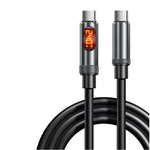 240W High-Speed USB Type C to Type C Charging Cable with LED Display for Car Quick Charge