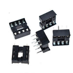 66PCS 8 Values DIP IC Socket IC Chip Seat Adaptor 6P-28P Solder Type Socket Kit