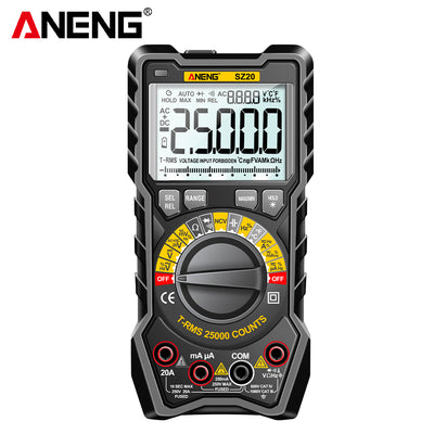 LinkMejor SZ20 High Accuracy Multimeter with Screen Backlight NCV Induction Dual Fireproof Fuse AC DC Voltage Detection up to 25000 Range Ideal for Electricians Technicians DIY