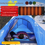 6 Zones Smart Heating Blanket 40 To 65℃ 3 Gear Insulation Heated Mat USB Powered for Outdoor Camping Hiking