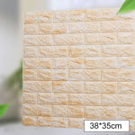 5Pcs 3D Soft Tile Brick Wall Sticker Self-adhesive Waterproof Foam Panel 38*35cm