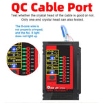 LinkMejor ET606 Network Cable Tester POE Test 3KM Digital Cable Tracing Cross Short Circuit Checking Crystal Port RJ45/RJ11 Tester