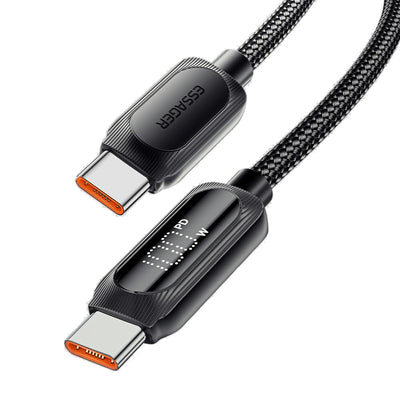 LinkMejor ES-X57 100W/60W Type-C to Type-C Power Display Cable Fast Charging Data Transmission Copper Core Line 1M/2M Long for iPhone 15 15 Plus for Samsung Galaxy Z Flip6 for Huawei Nova Flip for Xiaomi MIX Fold4