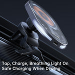 Mcdodo 15W Magnetic Wireless Charger Car Mount PD3.0 QC3.0 Fast Charging Transparent 360° Rotation Breathing Light