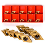 10pcs DCMT070204 Carbide Inserts with 4pcs 12mm Lathe Boring Bar Turning Tool Holder