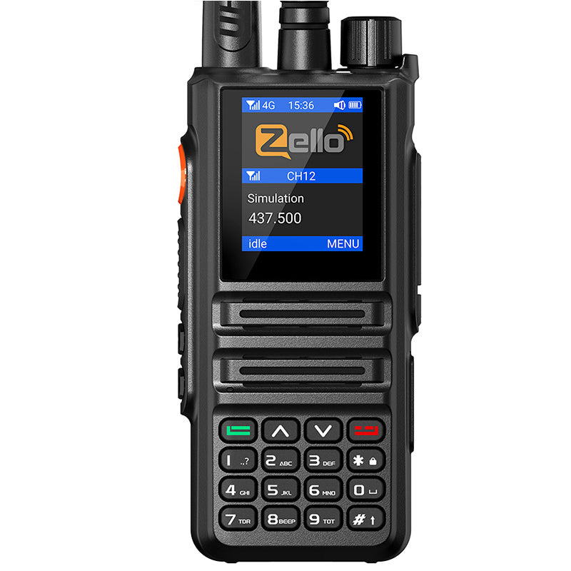 LinkMejor GP-889 Dual Mode Walkie Talkie Zello 4G Radio UHF 400-470MHz WiFi Bluetooth Type-C Long Range Dual PTT Buttons Ham Two Way Radio