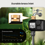 MOES 1-Outlet Water Timer IP55 Waterproof Brass Inlet Rotary Knob Button Control With LCD Display Screen Rain Delay Child Lock