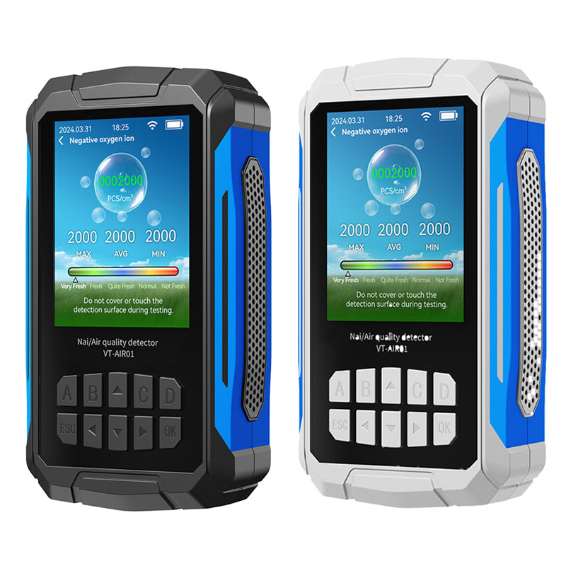 VT-AIR01 Air Quality Test 2000mAh Battery 2.8 Inch Screen CO2 PM2.5 NAI HCHO TVOC Monitoring Real-Time Display