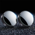 LinkMejor 2PCS Adjustable Car Mirror Blind Spot Mirror Auxiliary  Mirror HD 360° Wide Angle Crew Suction Cup