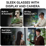 Rokid AI Smart Glasses with Visual Display Real Time Translation Navigation Info Built-in Dual Stereo Speakers Voice Control AR Wearable Smart Audio Glasses