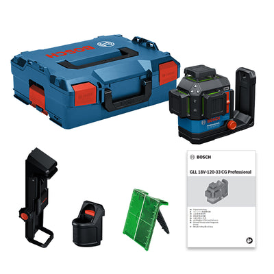 LinkMejor 18V-120-33 CG Laser Level 12 Lines 35m Range Extendable to 120m High Precision ± 0.3 mm/m Rapid Self-Leveling IP 65