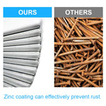376PCS Premium Hardware Nails Assortment Kit Carbon Steel Galvanized Various Sizes 2" 1-1/2" 1-1/4" 1" 3/4" With Storage Box Ideal For DIY Woodworking Projects