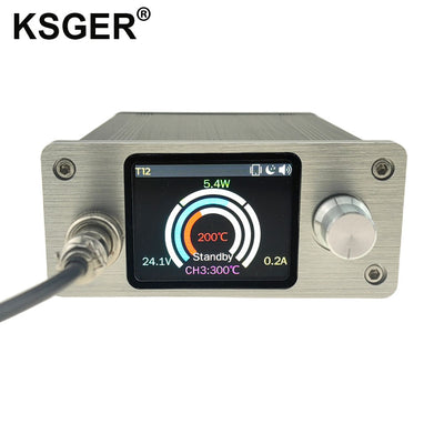 LinkMejor Soldering Station Controller For C210 C245 T12 Iron Tips AC 100-240V TFT 2.0 Inch Display