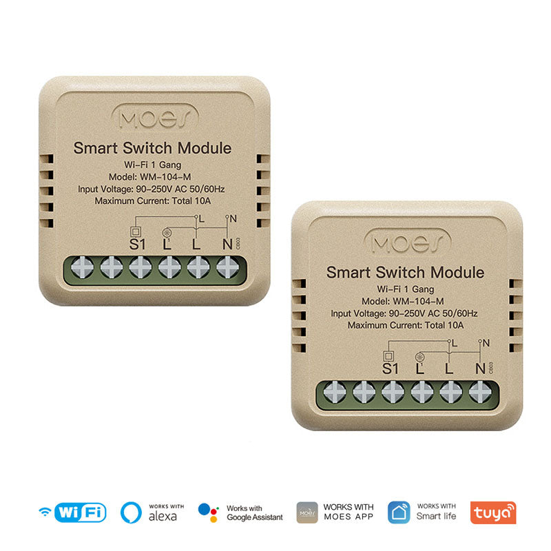LinkMejor Tuya WiFi Intelligent Switch Module Mini Home Switch APP Timer Voice Control Work with Alexa Google Assistant
