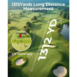 LinkMejor Golf Rangefinder 1312 Yards Slope Compensation 2.4 Inch Touchscreen 6X Magnification Flag Lock Vibration Rechargeable USB-C Golf Accessories IP54 Water Resistant
