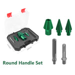 Wood Splitter Drill Bit Carbon Steel High Frequency Cutting Spiral Design Fits Electric Hammer Round Square Handle Tree Stump Removal Firewood Splitting