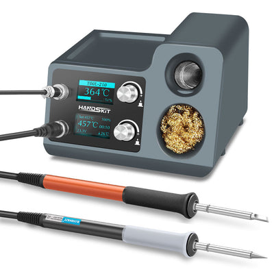 LinkMejor ST12A 2 in 1 Hot Air Gun Soldering Station OLED Digital Adjustment Auto Sleep 1s-6s Fast Heating Repair Tool