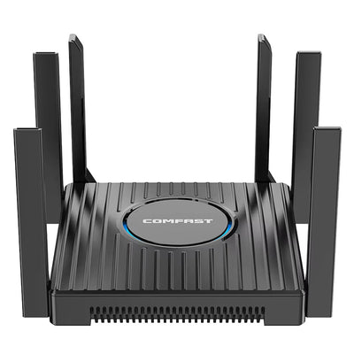 LinkMejor CF-WR673BE WiFi 7 Router 3570Mbps Dual Band 2.5G Port Quad Core Qualcomms Chip 6 Antennas High Power Signal Penetration One Click Mesh MU-MIMO Wireless Internet