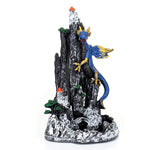 Backflow Incense Burner Resin Dragon Censer Holder + Cone Home Decor 13.5x22.5cm