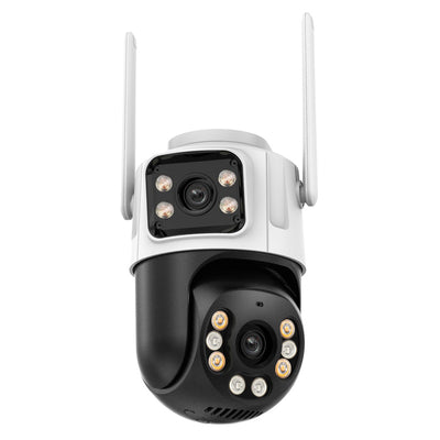 LinkMejor 6MP HD Dual Lens Wireless Security Camera 360° Color Night Vision Human Motion Detect Two Way Audio Waterproof Design Surveillance CCTV Cameras