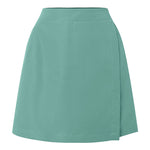 LinkMejor Women Commute Back Elastic Waist Solid Summer Casual Skirt Shorts