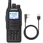 LinkMejor DM-1701 Digital Mobile Radio UV 136-174MHz 400-520MHz 2200mAh Analog Digital Ham Radio Compatible with Open GD77 DMR Two Way Radio
