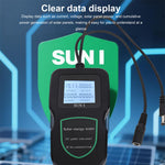 LinkMejor Solar Energy Tester MPPT Power Analyzer 48V Portable Lightweight PC Material Solar Panel Performance Diagnostic Voltage Current Measurement Clear LCD Display