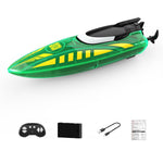 LinkMejor V777 RTR 2.4G RC Boat Double-sided Rotary Forward Stunt Driving Glowing LED Lights Ship High Speed Remote Control Vehicles Models Toys