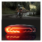 LinkMejor Smart Brake Sensing Bike Taillight 1500mAh Battery Adjustable Parameters Alarm Rear Light 6 Light Modes USB-C Rechargeable IP65 Waterproof Bicycle Rear Light with 110dB Horn Wireless Remote
